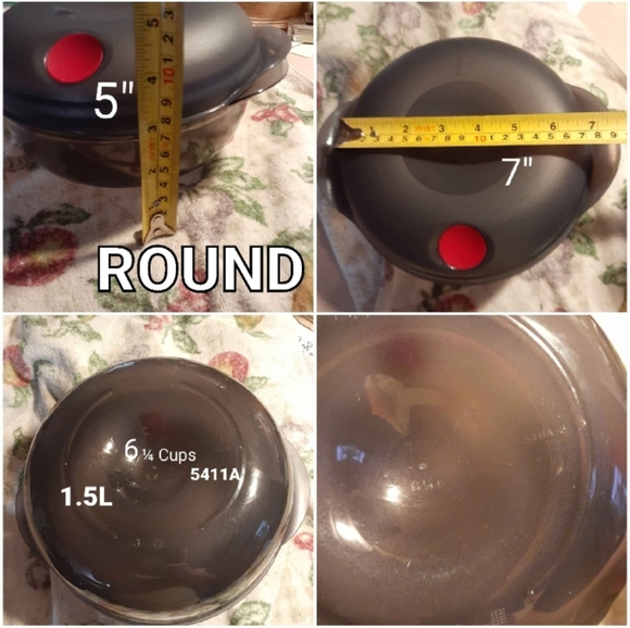 Black Red Tupperware Microwave 1.5L & 1.1L Pre-Owned Excellent - Picture 6 of 12